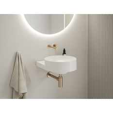 Umyvadlo Ravak Yard 40, bez otvoru pro baterii, bez přepadu, bílá