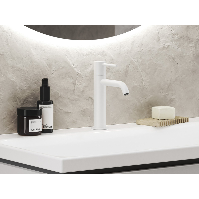 Umyvadlová stojánková baterie Ravak Espirit ES 012.11WV BeCool 190 mm bez výpusti, White Velvet