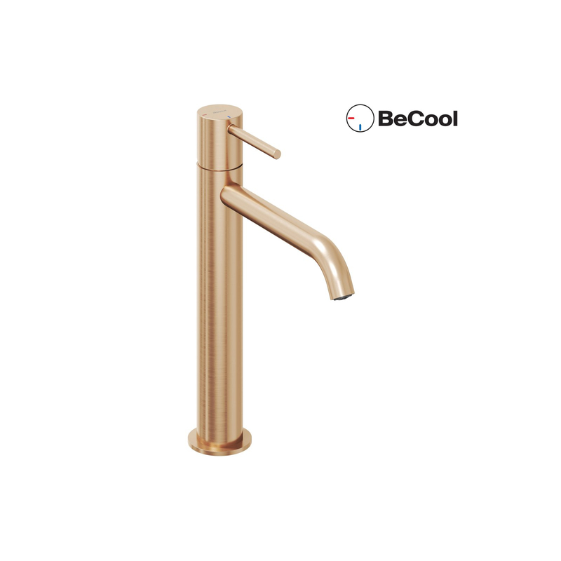 Umyvadlová stojánková baterie Ravak Espirit ES 014.61RGB BeCool 250 mm bez výpusti, Rose Gold Brushed