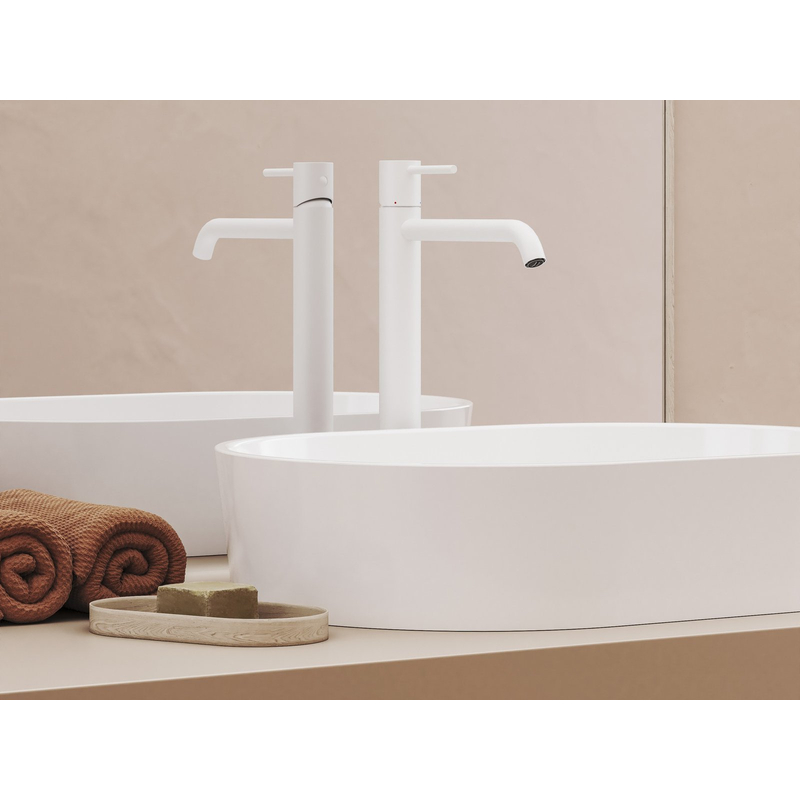 Umyvadlová stojánková baterie Ravak Espirit ES 015.11WV BeCool 340 mm bez výpusti, White Velvet
