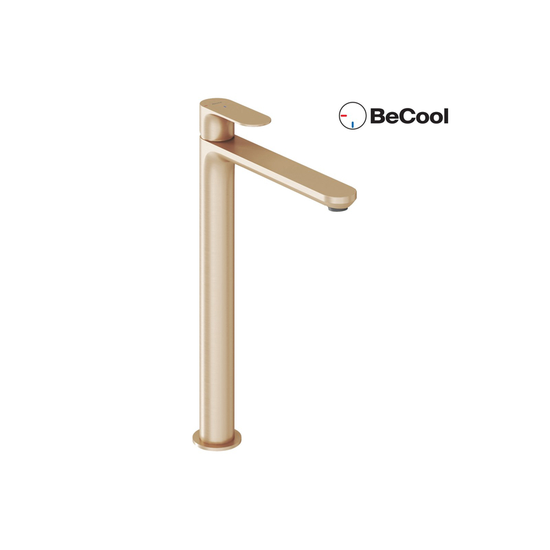 Umyvadlová stojánková baterie Ravak Eleganta EL 015.61RGB BeCool 335 mm bez výpusti, Rose Gold Brushed