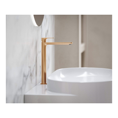 Umyvadlová stojánková baterie Ravak Eleganta EL 015.61RGB BeCool 335 mm bez výpusti, Rose Gold Brushed