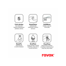 Umyvadlová stojánková baterie Ravak Eleganta EL 015.61RGB BeCool 335 mm bez výpusti, Rose Gold Brushed