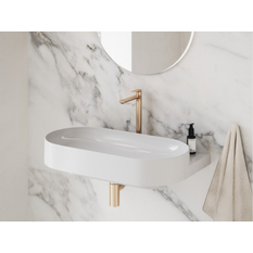 Umyvadlová stojánková baterie Ravak Eleganta EL 015.61RGB BeCool 335 mm bez výpusti, Rose Gold Brushed