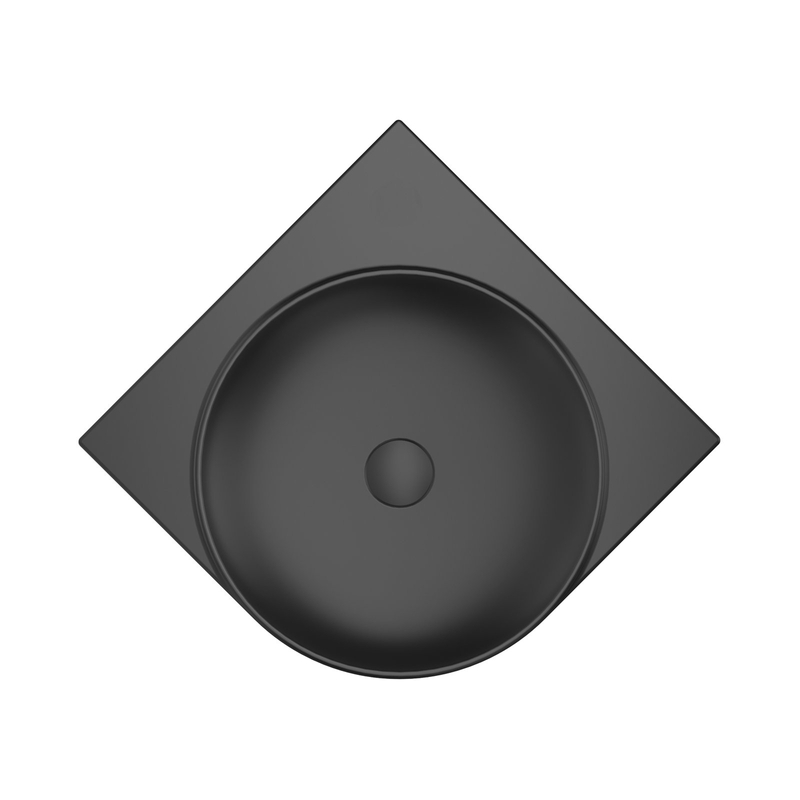 Umyvadlo Ravak Yard 45 C, bez otvoru pro baterii, bez přepadu, černá matná