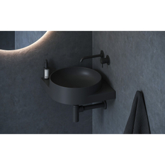 Umyvadlo Ravak Yard 45 C, bez otvoru pro baterii, bez přepadu, černá matná