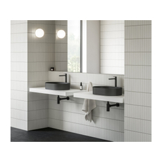 Umyvadlo Ravak Ceramic Slim O 55, bez otvoru pro baterii, bez přepadu, černá matná