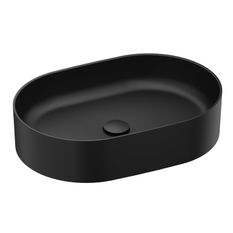 Umyvadlo Ravak Ceramic Slim O 55, bez otvoru pro baterii, bez přepadu, černá matná