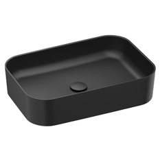 Umyvadlo Ravak Ceramic Slim R 55, bez otvoru pro baterii, bez přepadu, černá matná