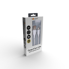 Solight lightning kabel, USB 2.0 A konektor - Lightning konektor, silikon, 1m