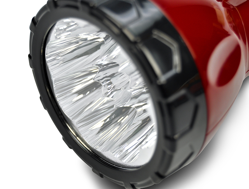 Solight LED nabíjecí svítilna, 9 x LED, červenočerná, plug-in