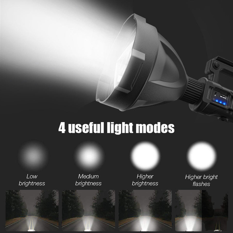 Solight LED nabíjecí ruční svítilna s power bankem, 800lm, Li-Ion