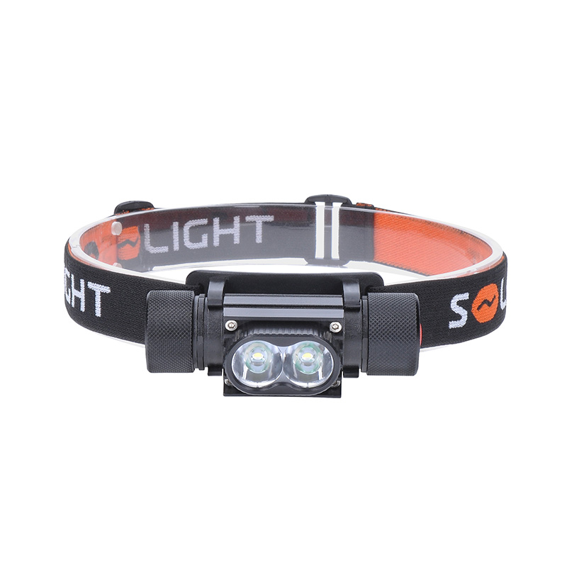Solight LED čelová nabíjecí svítilna, 650lm, Li-Ion