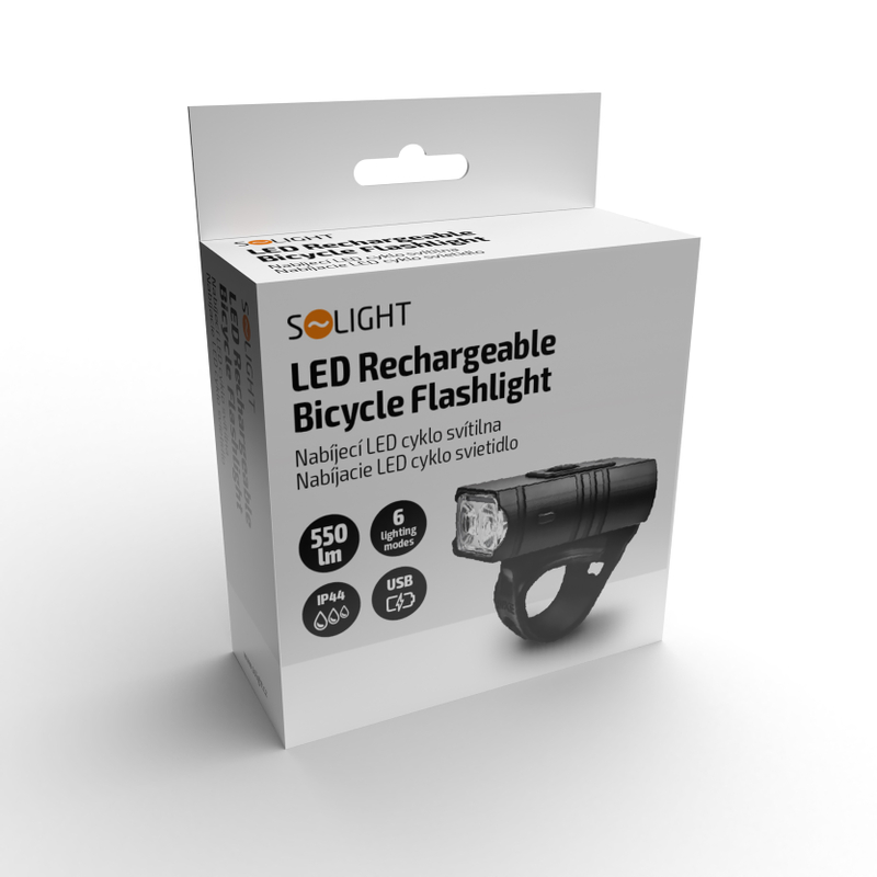 Solight LED nabíjecí cyklo svítilna, 550lm, Li-Ion
