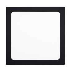 Solight LED mini panel CCT, přisazený, 24W, 1800lm, 3000K, 4000K, 6000K, čtvercový, černá barva