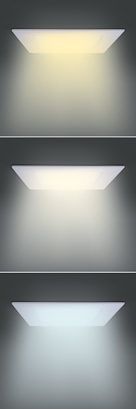 Solight LED mini panel CCT, podhledový, 6W, 450lm, 3000K, 4000K, 6000K, čtvercový