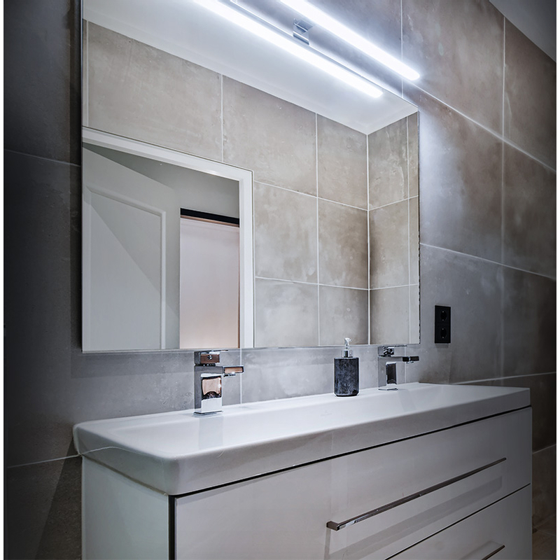 Solight LED koupelnové osvětlení nad zrcadlo, 12W, 900lm, 4000K, IP44, 60cm, stříbrné