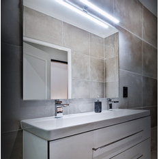 Solight LED koupelnové osvětlení nad zrcadlo, 12W, 900lm, 4000K, IP44, 60cm, stříbrné