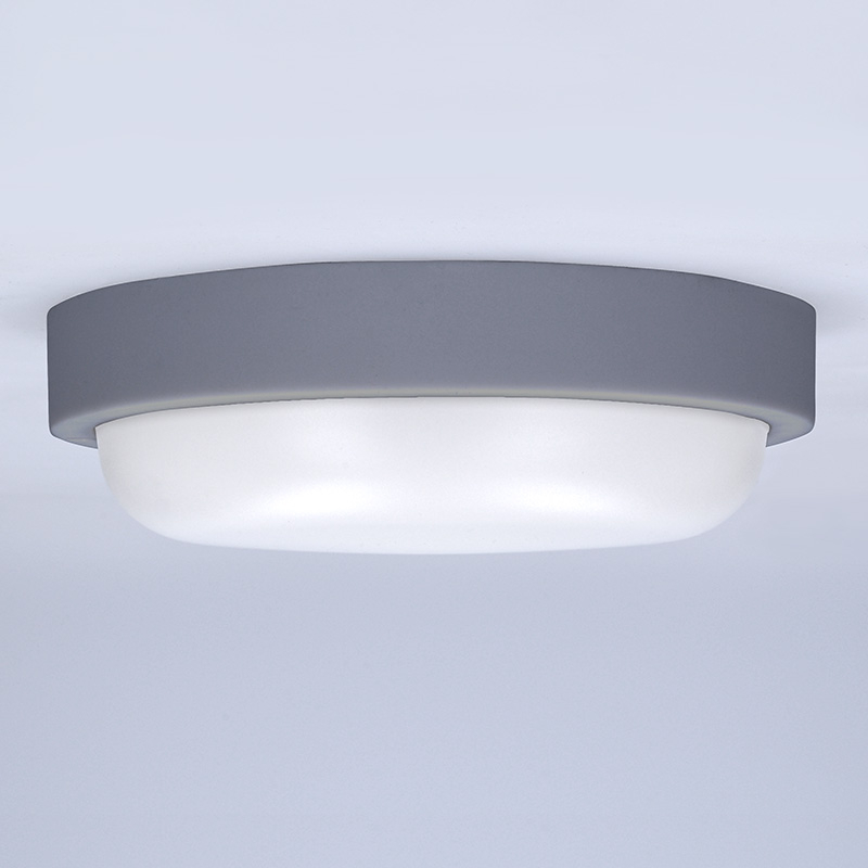 Solight LED venkovní osvětlení kulaté, 13W, 910lm, 4000K, IP54, 17cm, šedá barva