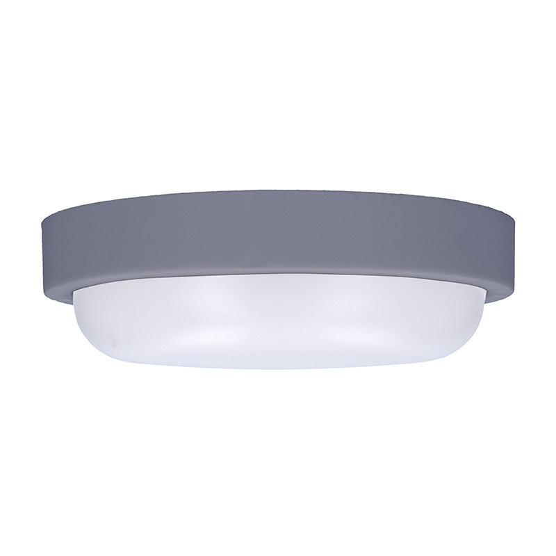 Solight LED venkovní osvětlení kulaté, 13W, 910lm, 4000K, IP54, 17cm, šedá barva