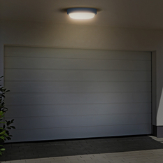 Solight LED venkovní osvětlení kulaté, 13W, 910lm, 4000K, IP54, 17cm, šedá barva