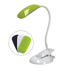 Solight LED stmívatelná lampička 2v1, podstavec i klip, 5W 4000K, 3 barevné kryty