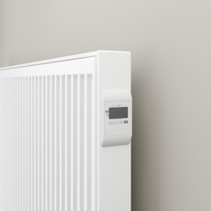 Radiátor Kermi E-Panel Profil horizontální F1E 21 600 x 1200 mm, 2000 W, regulátor vpravo se zástrčkou, bílá