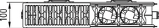 Radiátor Kermi Profil Kompakt x-flair 400 x 1200 mm, 668 W, bílá (pro tepelná čerpadla)