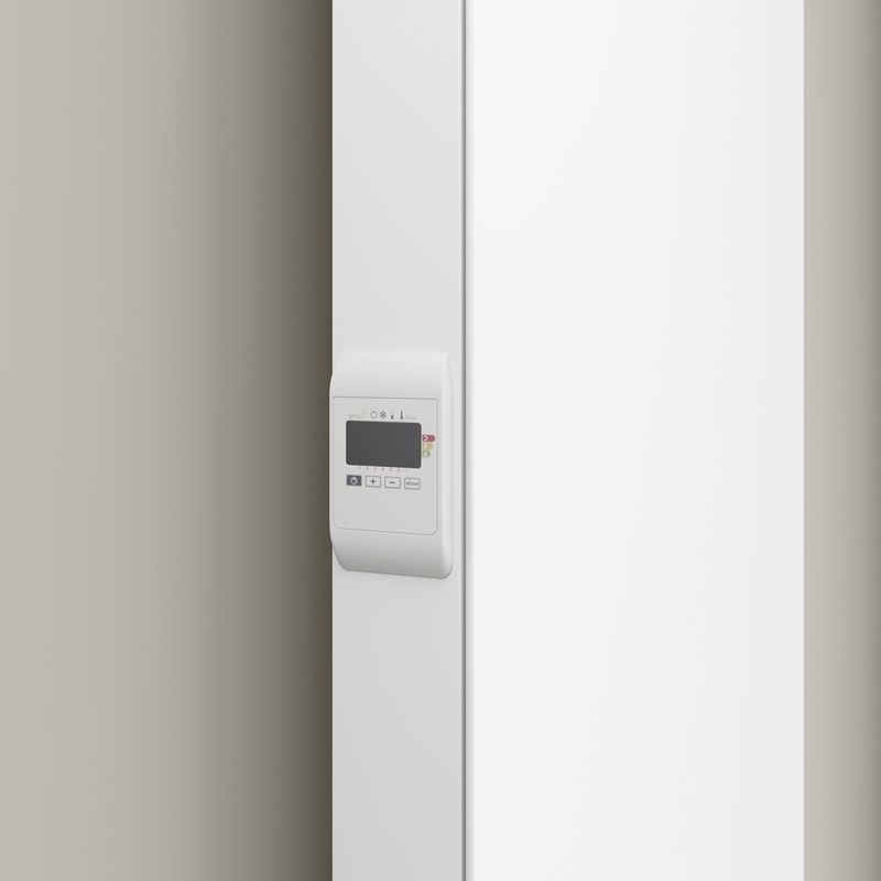 Radiátor Kermi E-Panel Plan vertikální P2E 10 1800 x 400 mm, 1000 W, regulátor vlevo bez zástrčky, antracit