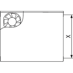 Radiátor Kermi Plan Kompakt x-flair 405 x 1805 mm, 1255 W, bílá (pro tepelná čerpadla)