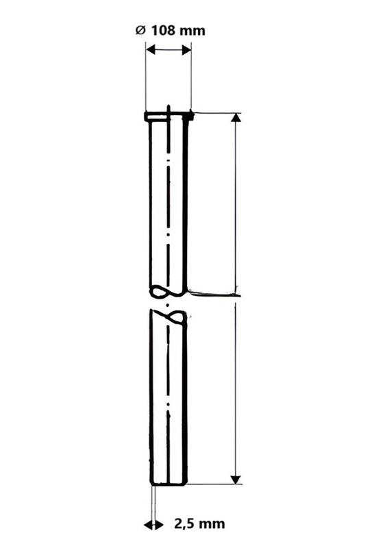 Trubka Cu tvrdá Wieland CuproLife 108 mm x 2,5 mm