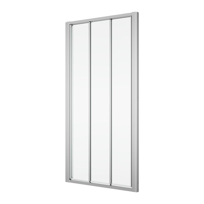 Třídílné posuvné dveře Ronal Divera 900 x 2000 mm, aluchrom/sklo Durlux