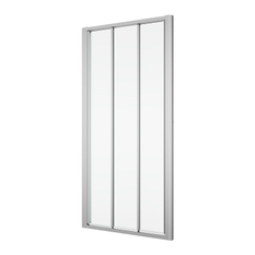 Třídílné posuvné dveře Ronal Divera 900 x 2000 mm, aluchrom/sklo Durlux