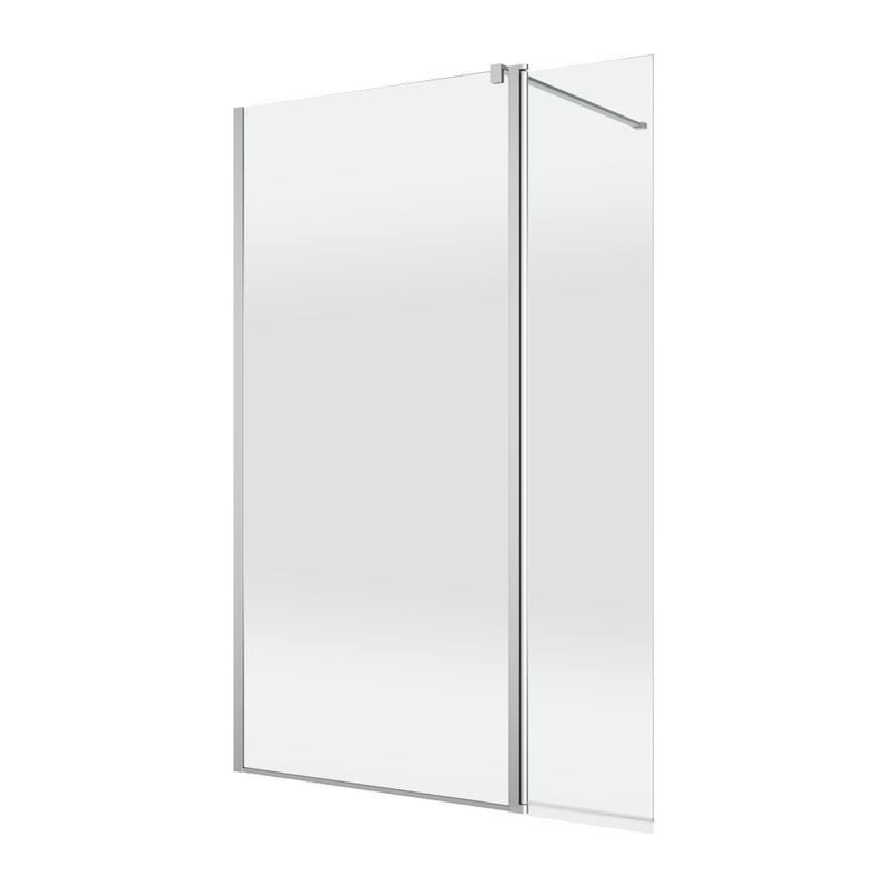 Montážní set Ronal Easy BTE3 - krátká otočná stěna ve 180° 406 x 2000 mm, aluchrom/sklo vertikální linie