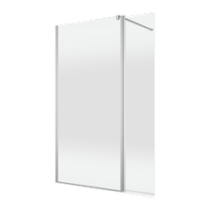 Montážní set Ronal Easy BTE3 - krátká otočná stěna ve 180° 406 x 2000 mm, aluchrom/sklo vertikální linie