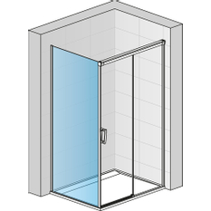 Boční stěna Ronal Cadura v 90° 800 x 2000 mm, bílá matná/sklo screen
