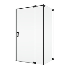 Boční stěna Ronal Cadura v 90°, pro dveře v 90° na straně pevné stěny 700 x 2000 mm, černá matná/sklo Screen