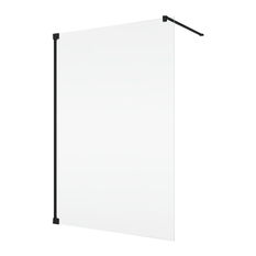 Pevná stěna Ronal Cadura samostatná s vyrovnávacím profilem 1000 x 2000 mm, černá matná/sklo čiré