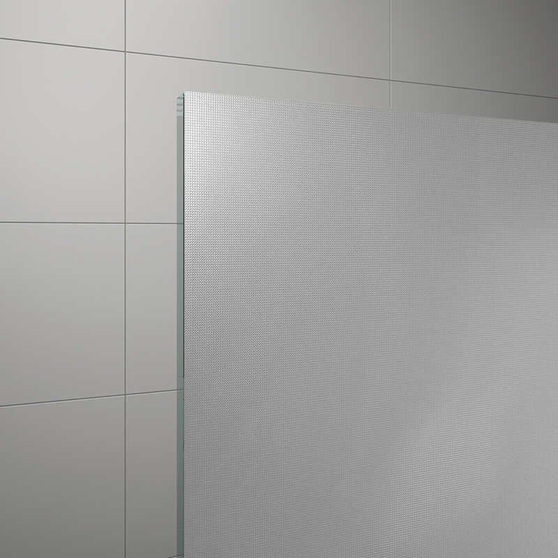 Boční stěna Ronal Divera v 90° 750 x 2000 mm, černá matná/sklo Screen