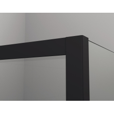 Boční stěna Ronal Divera v 90° 750 x 2000 mm, černá matná/sklo Screen
