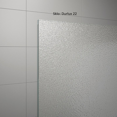 Dvoukřídlé dveře Ronal Pur pro pětiúhelník Atyp na zaměření 450 - 1000 x 2000 mm, chrom/sklo Durlux