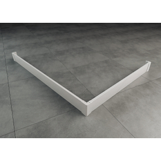 Hliníkový přední panel Ronal Livada pro obdélníkovou vaničku - L panel 1400 x 700 x 95 mm, aluchrom