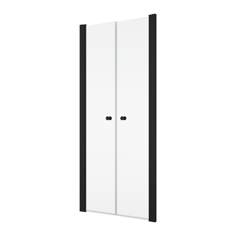 Dvoukřídlé dveře Ronal Solino 1200 x 2000 mm, černá matná/sklo Screen