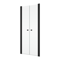 Dvoukřídlé dveře Ronal Solino 1200 x 2000 mm, černá matná/sklo Screen