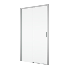 Jednodílné posuvné dveře Ronal Top - Line S s pevnou stěnou v rovině levé 1600 x 2000 mm, bílá lesklá/sklo Durlux