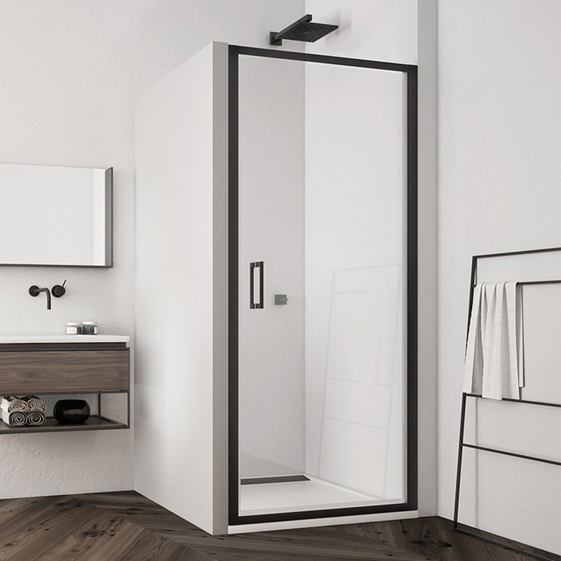Jednokřídlé dveře Ronal Top - Line S 750 x 2000 mm, černá matná/sklo čiré