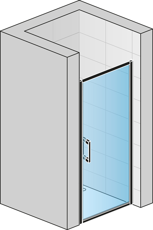 Jednokřídlé dveře Ronal Top - Line S 750 x 2000 mm, černá matná/sklo čiré