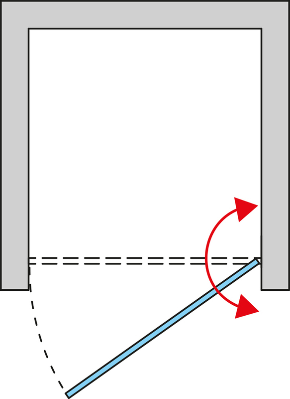 Jednokřídlé dveře Ronal Top - Line S 750 x 2000 mm, černá matná/sklo čiré
