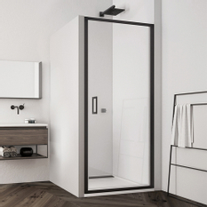 Jednokřídlé dveře Ronal Top - Line S 750 x 2000 mm, černá matná/sklo čiré