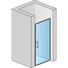 Jednokřídlé dveře Ronal Top - Line S 750 x 2000 mm, černá matná/sklo čiré